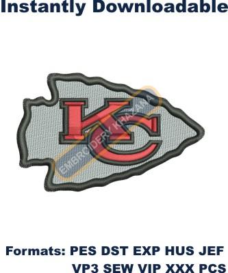 Kansas City Chiefs logo embroidery design